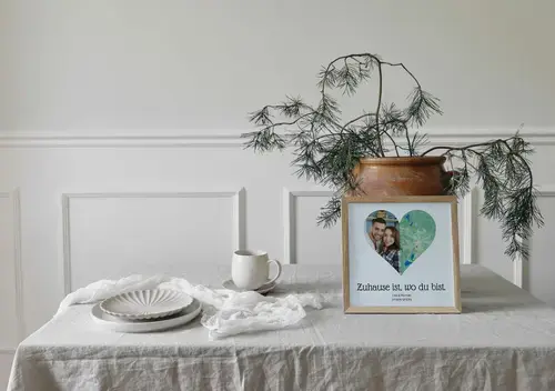 Herz Fotocollage Split-Design Foto & Karte