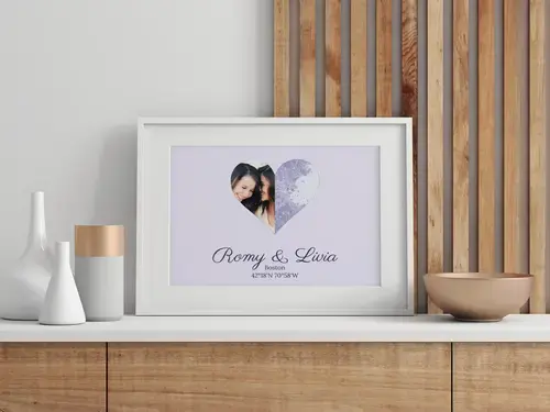 Herz Fotocollage Split-Design Foto & Karte