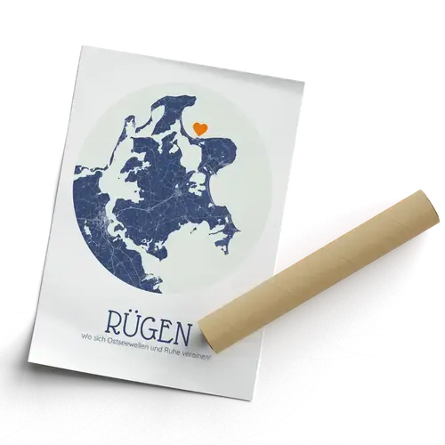 Rügen im Kreis-Design
